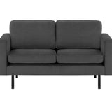 2-Sitzer, 3-Sitzer, Ecksofa Rechts oder Links, Couch, mit schwarzen Metallbeinen und modischem Veloursbezug