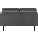 2-Sitzer, 3-Sitzer, Ecksofa Rechts oder Links, Couch, mit schwarzen Metallbeinen und modischem Veloursbezug