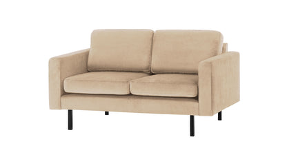 2-Sitzer, 3-Sitzer, Ecksofa Rechts oder Links, Couch, mit schwarzen Metallbeinen und modischem Veloursbezug