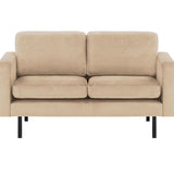 2-Sitzer, 3-Sitzer, Ecksofa Rechts oder Links, Couch, mit schwarzen Metallbeinen und modischem Veloursbezug