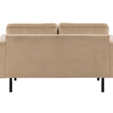 2-Sitzer, 3-Sitzer, Ecksofa Rechts oder Links, Couch, mit schwarzen Metallbeinen und modischem Veloursbezug
