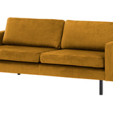 2-Sitzer, 3-Sitzer, Ecksofa Rechts oder Links, Couch, mit schwarzen Metallbeinen und modischem Veloursbezug