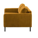2-Sitzer, 3-Sitzer, Ecksofa Rechts oder Links, Couch, mit schwarzen Metallbeinen und modischem Veloursbezug