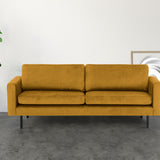 2-Sitzer, 3-Sitzer, Ecksofa Rechts oder Links, Couch, mit schwarzen Metallbeinen und modischem Veloursbezug