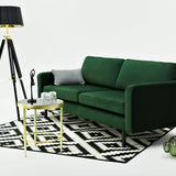 2-Sitzer, 3-Sitzer, Ecksofa Rechts oder Links, Couch, mit schwarzen Metallbeinen und modischem Veloursbezug