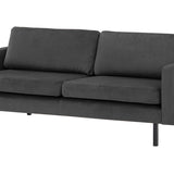 2-Sitzer, 3-Sitzer, Ecksofa Rechts oder Links, Couch, mit schwarzen Metallbeinen und modischem Veloursbezug