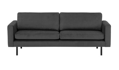 2-Sitzer, 3-Sitzer, Ecksofa Rechts oder Links, Couch, mit schwarzen Metallbeinen und modischem Veloursbezug