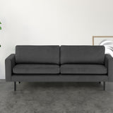 2-Sitzer, 3-Sitzer, Ecksofa Rechts oder Links, Couch, mit schwarzen Metallbeinen und modischem Veloursbezug