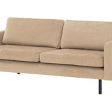 2-Sitzer, 3-Sitzer, Ecksofa Rechts oder Links, Couch, mit schwarzen Metallbeinen und modischem Veloursbezug