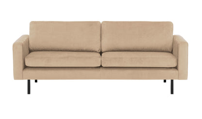 2-Sitzer, 3-Sitzer, Ecksofa Rechts oder Links, Couch, mit schwarzen Metallbeinen und modischem Veloursbezug