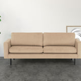 2-Sitzer, 3-Sitzer, Ecksofa Rechts oder Links, Couch, mit schwarzen Metallbeinen und modischem Veloursbezug