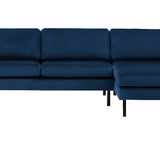 2-Sitzer, 3-Sitzer, Ecksofa Rechts oder Links, Couch, mit schwarzen Metallbeinen und modischem Veloursbezug