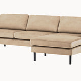 2-Sitzer, 3-Sitzer, Ecksofa Rechts oder Links, Couch, mit schwarzen Metallbeinen und modischem Veloursbezug