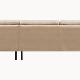 2-Sitzer, 3-Sitzer, Ecksofa Rechts oder Links, Couch, mit schwarzen Metallbeinen und modischem Veloursbezug
