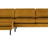 2-Sitzer, 3-Sitzer, Ecksofa Rechts oder Links, Couch, mit schwarzen Metallbeinen und modischem Veloursbezug