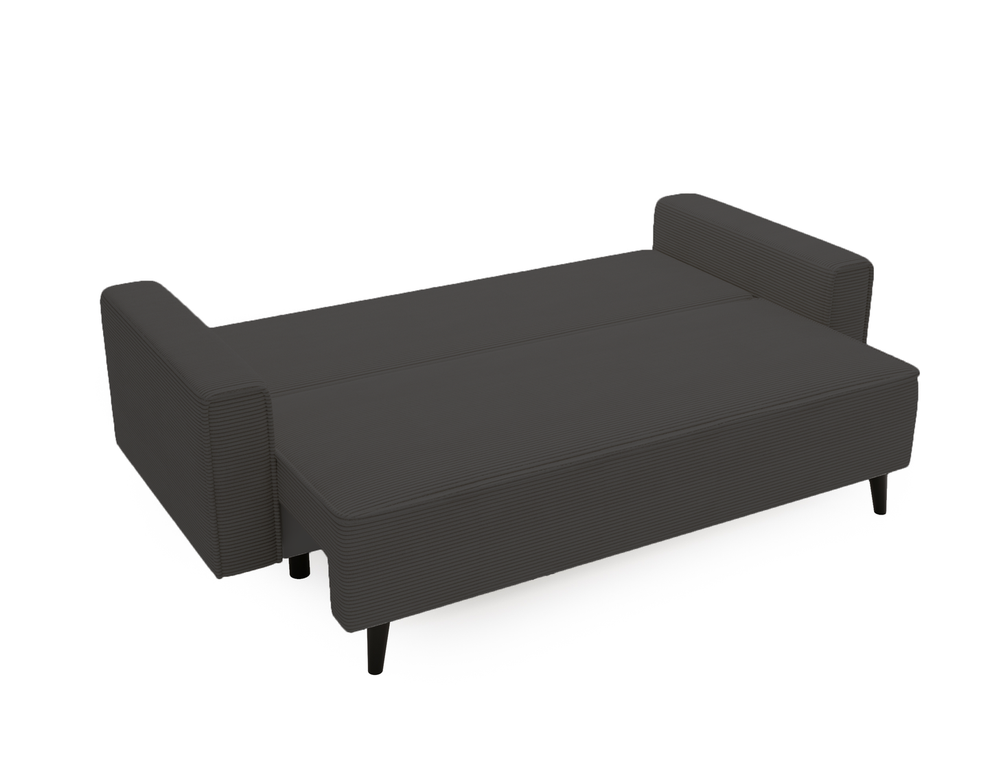 3-Sitzer Sofa Dreisitzer Schlafsofa, 3er Sofa mit schwarzen Holzbeinen und modischem Cordbezug