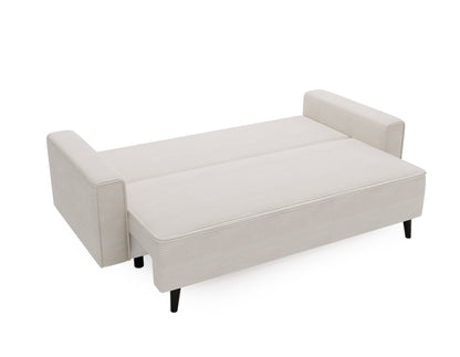 3-Sitzer Sofa Dreisitzer Schlafsofa, 3er Sofa mit schwarzen Holzbeinen und modischem Cordbezug