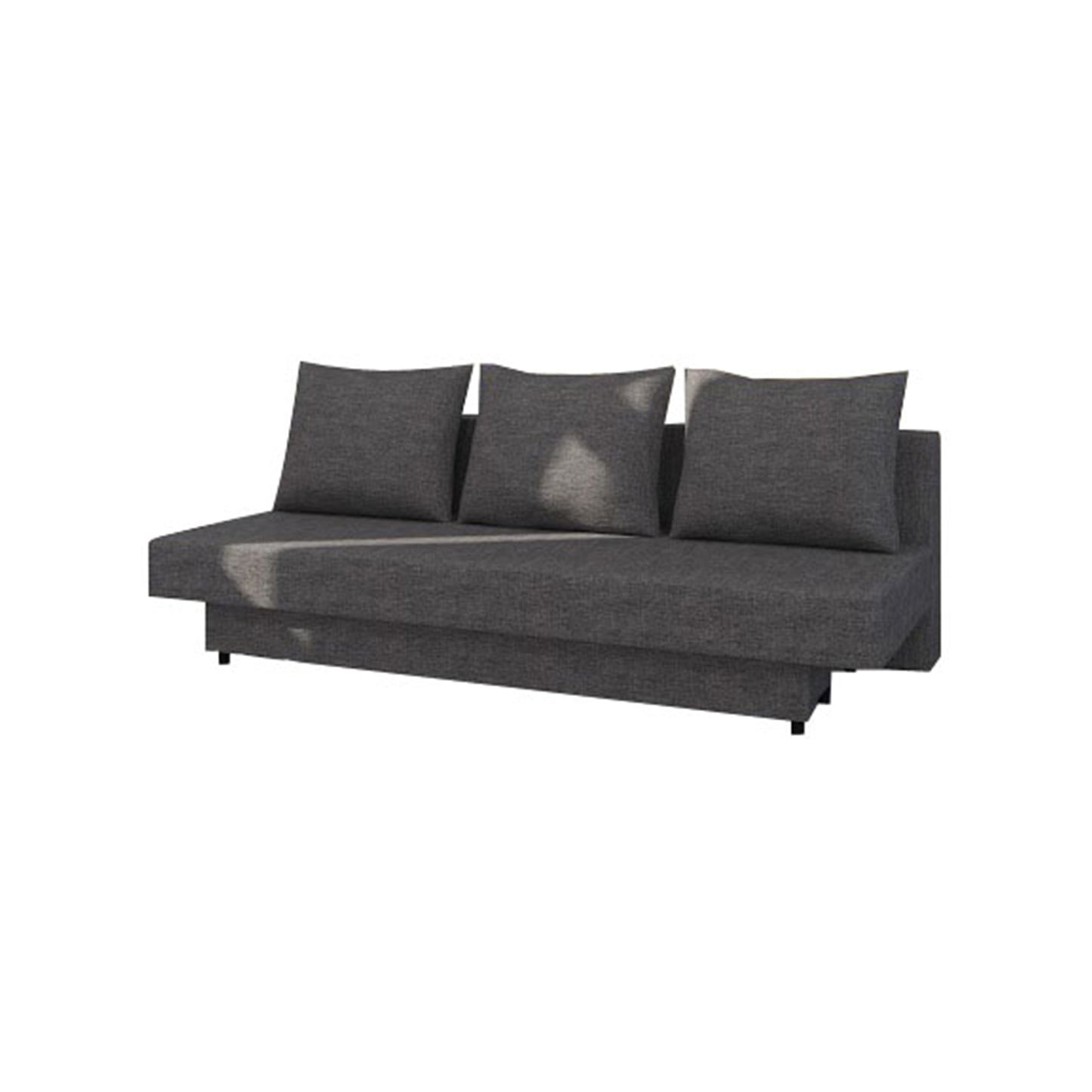 3-Sitzer Sofa Dreisitzer Schlafsofa, 3er Sofa mit 3 Dekokissen und Stauraum, umbaubar zum Bett Doppelbett