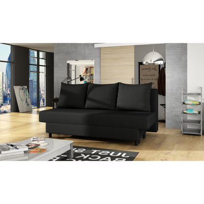 3-Sitzer Sofa Dreisitzer Schlafsofa, 3er Sofa mit 3 Dekokissen und Stauraum, umbaubar zum Bett Doppelbett