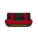 3-Sitzer Sofa Dreisitzer Schlafsofa, 3er Sofa mit 2 Dekokissen und Stauraum, umbaubar zum Bett Doppelbett