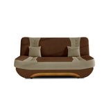 3-Sitzer Sofa Dreisitzer Schlafsofa, 3er Sofa mit 2 Dekokissen und Stauraum, umbaubar zum Bett Doppelbett