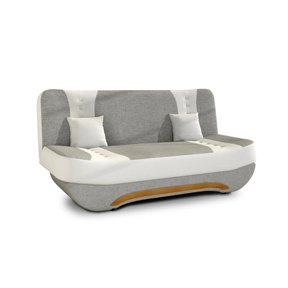 3-Sitzer Sofa Dreisitzer Schlafsofa, 3er Sofa mit 2 Dekokissen und Stauraum, umbaubar zum Bett Doppelbett