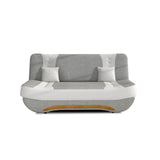 3-Sitzer Sofa Dreisitzer Schlafsofa, 3er Sofa mit 2 Dekokissen und Stauraum, umbaubar zum Bett Doppelbett