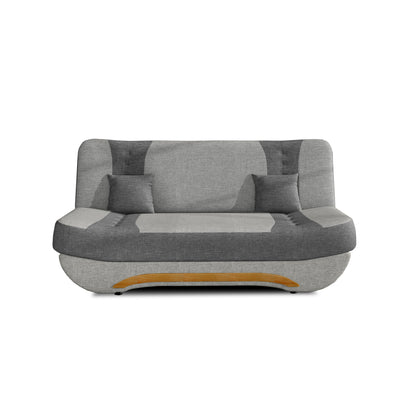 3-Sitzer Sofa Dreisitzer Schlafsofa, 3er Sofa mit 2 Dekokissen und Stauraum, umbaubar zum Bett Doppelbett