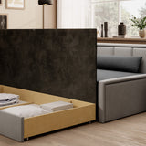 3-Sitzer Sofa & Tagesbett Dreisitzer Schlafsofa mit 2 Dekokissen und Stauraum, Links oder rechts