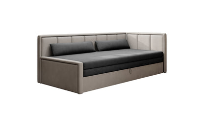 3-Sitzer Sofa & Tagesbett Dreisitzer Schlafsofa mit 2 Dekokissen und Stauraum, Links oder rechts