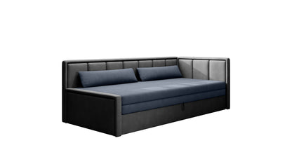 3-Sitzer Sofa & Tagesbett Dreisitzer Schlafsofa mit 2 Dekokissen und Stauraum, Links oder rechts