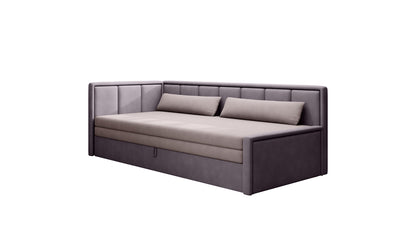 3-Sitzer Sofa & Tagesbett Dreisitzer Schlafsofa mit 2 Dekokissen und Stauraum, Links oder rechts