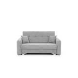 2-Sitzer Sofa Dreisitzer Schlafsofa, 2er Sofa mit 2 Dekokissen und Stauraum umbaubar zum Doppelbett