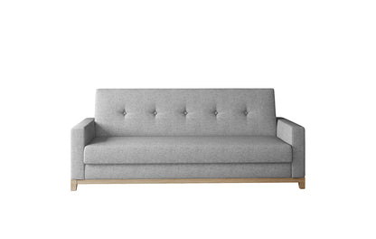 3-Sitzer Sofa Dreisitzer Schlafsofa, 3er Sofa mit Holzbeinen und Gestell aus Buchenholz umbaubar zum Doppelbett