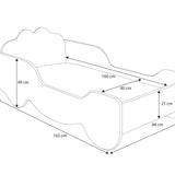 Lit enfant carrosse lit fille 70x140 | 80x160 avec matelas antichute en option | Lit de jeu pour enfants Princesse