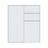 Kommode mit Schubladen und Türen Flur Schlafzimmer Wohnzimmer Organizer | weiß Holz Highboard Sideboard Mehrzweckschrank Schrank schmal