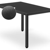 Table de salle à manger table carrée en bois table de cuisine moderne 120 x 60 x 75 cm, épaisseur 18 mm, salle à manger en bois cuisine salon avec pieds en métal noir