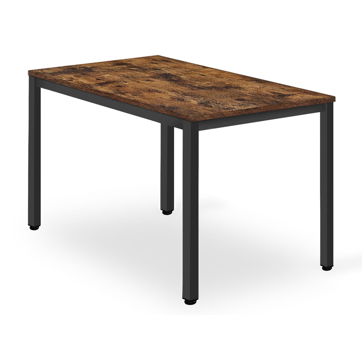 Esstisch Esszimmertisch quadratisch Holztisch Küchentisch Modern 120 x 60 x 75 cm, 18 mm Dicke, Holz Esszimmer Küche Wohnzimmer mit schwarzen Beinen aus Metall