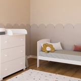 Lit bébé lit bébé 70x140 cm avec matelas convertible lit bébé réglable en hauteur | lit bébé blanc Made in Europe 140x70