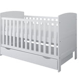 Lit bébé lit bébé 70x140 cm avec matelas convertible lit bébé réglable en hauteur | lit bébé blanc Made in Europe 140x70