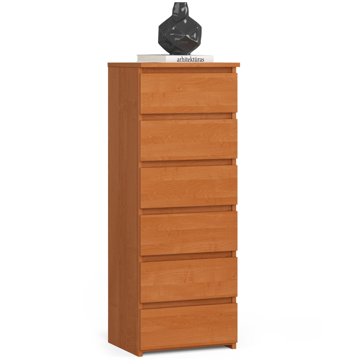 Kommode mit 6 Schubladen Kommode Schlafzimmer Flur  Wohnzimmer Organizer Kommode mit Schubladen 40 cm breit 109 cm hoch | Holz Highboard Sideboard Mehrzweckschrank Schrank schmal