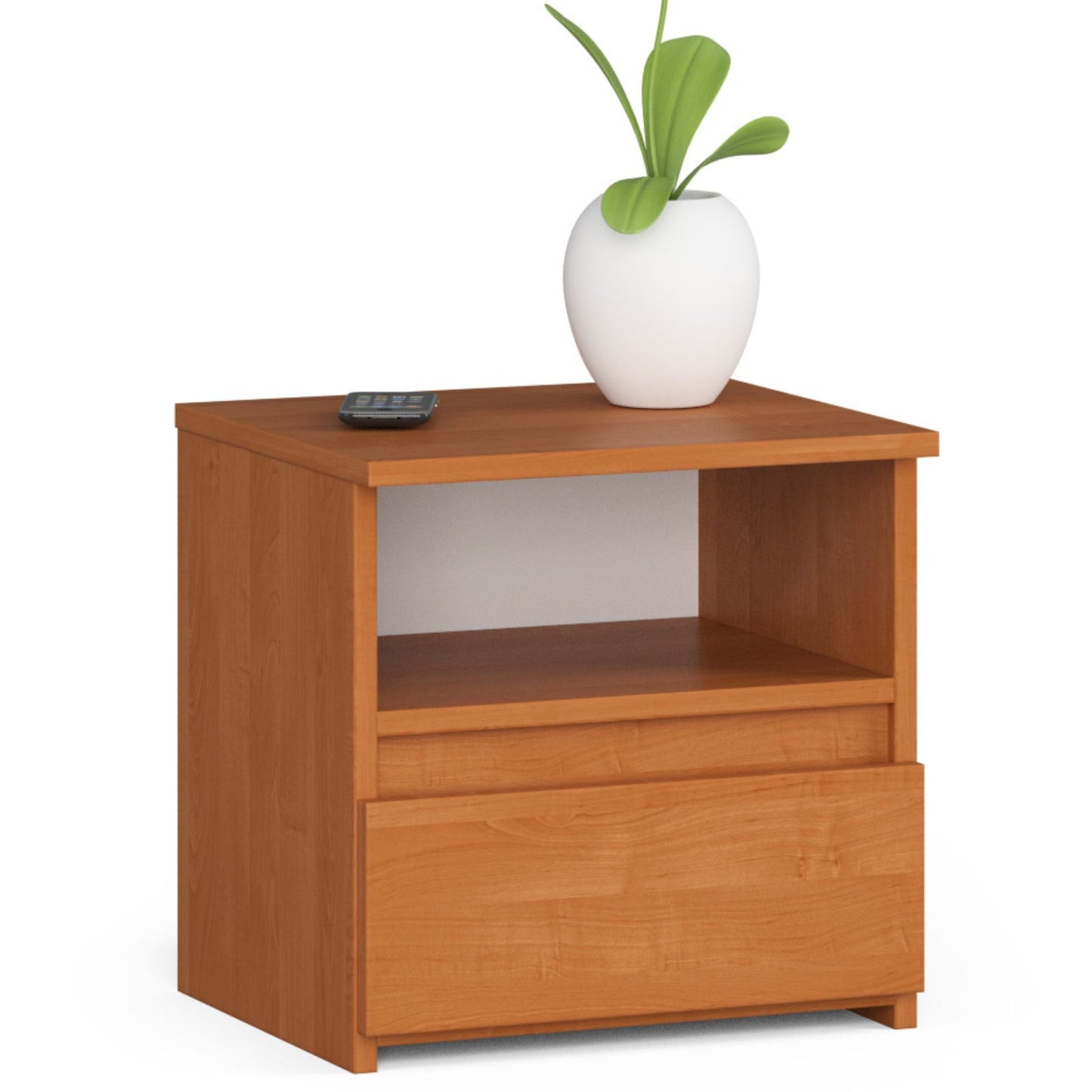 Kommode mit 1 Schublade Kommode Schlafzimmer Flur Wohnzimmer Organizer Kommode mit Schubladen 40 cm breit 40 cm hoch | Erle Holz Highboard Sideboard Mehrzweckschrank Schrank schmal