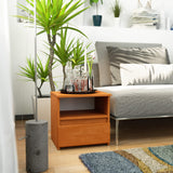 Commode avec 1 tiroir commode chambre couloir salon organisateur commode 40 cm de large 40 cm de haut | Buffet haut en bois d'aulne, meuble polyvalent étroit