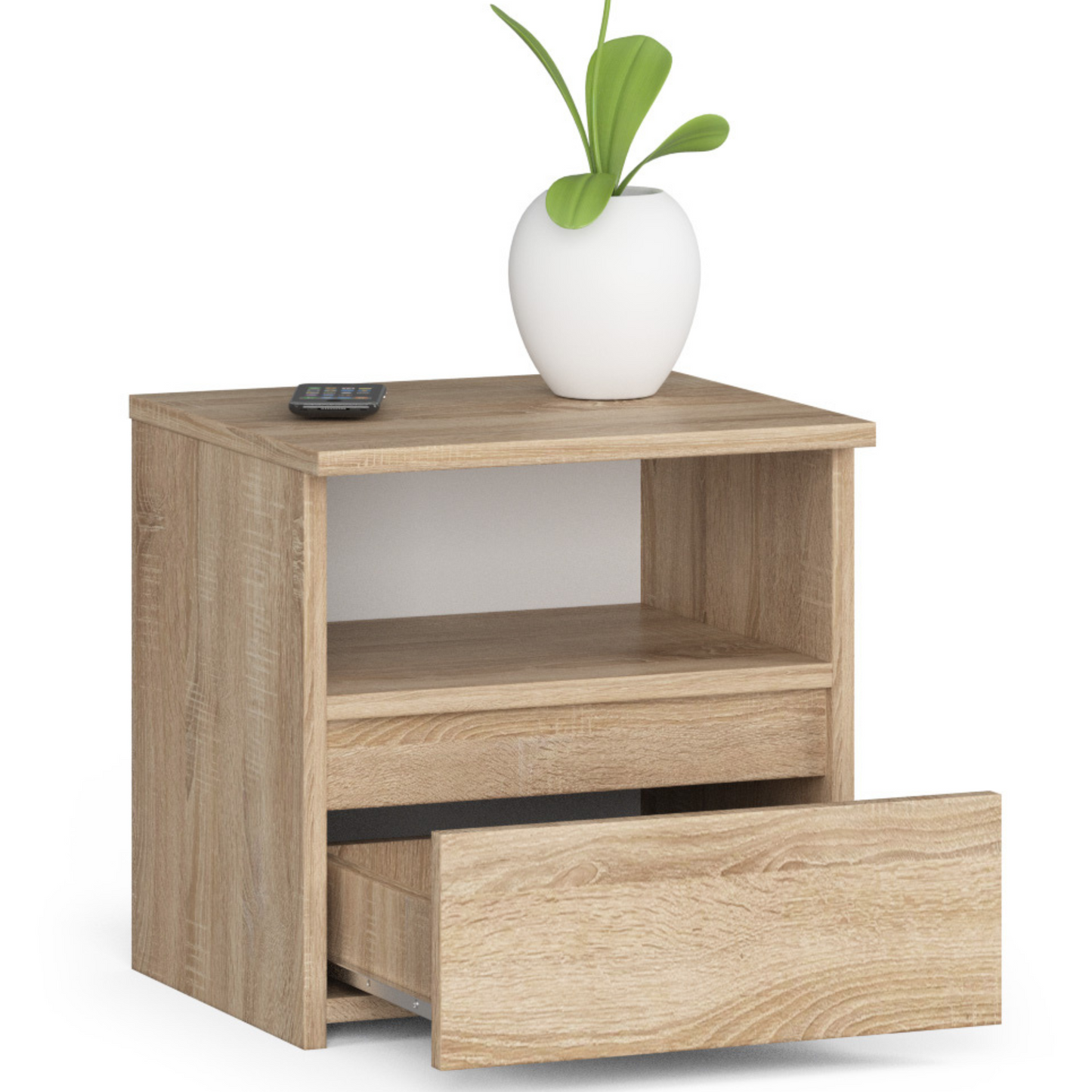 Kommode mit 1 Schublade Kommode Schlafzimmer Flur Wohnzimmer Organizer Kommode mit Schubladen 40 cm breit 40 cm hoch | Erle Holz Highboard Sideboard Mehrzweckschrank Schrank schmal