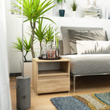 Commode avec 1 tiroir commode chambre couloir salon organisateur commode 40 cm de large 40 cm de haut | Buffet haut en bois d'aulne, meuble polyvalent étroit