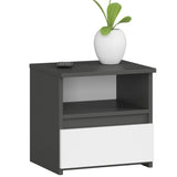 Commode avec 1 tiroir commode chambre couloir salon organisateur commode 40 cm de large 40 cm de haut | Buffet haut en bois d'aulne, meuble polyvalent étroit