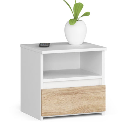 Kommode mit 1 Schublade Kommode Schlafzimmer Flur Wohnzimmer Organizer Kommode mit Schubladen 40 cm breit 40 cm hoch | Erle Holz Highboard Sideboard Mehrzweckschrank Schrank schmal