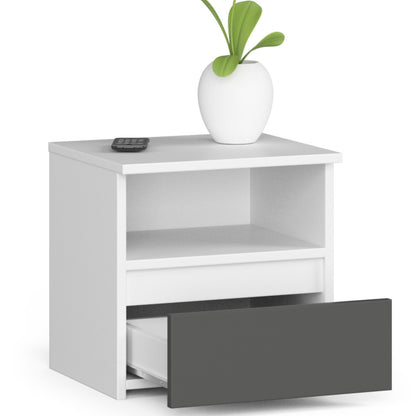 Kommode mit 1 Schublade Kommode Schlafzimmer Flur Wohnzimmer Organizer Kommode mit Schubladen 40 cm breit 40 cm hoch | Erle Holz Highboard Sideboard Mehrzweckschrank Schrank schmal