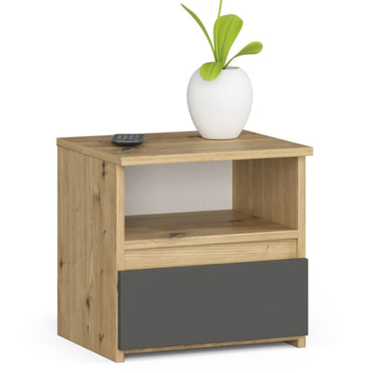 Kommode mit 1 Schublade Kommode Schlafzimmer Flur Wohnzimmer Organizer Kommode mit Schubladen 40 cm breit 40 cm hoch | Erle Holz Highboard Sideboard Mehrzweckschrank Schrank schmal