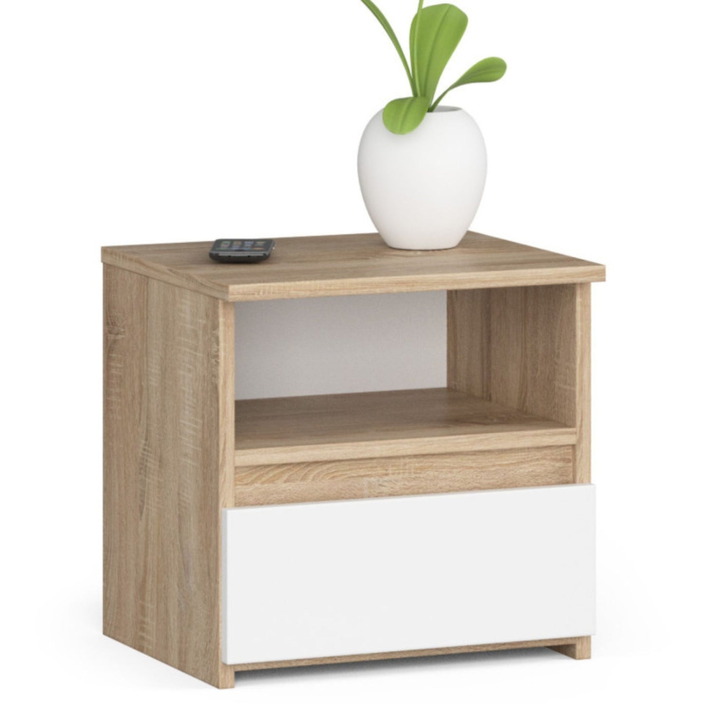 Kommode mit 1 Schublade Kommode Schlafzimmer Flur Wohnzimmer Organizer Kommode mit Schubladen 40 cm breit 40 cm hoch | Erle Holz Highboard Sideboard Mehrzweckschrank Schrank schmal